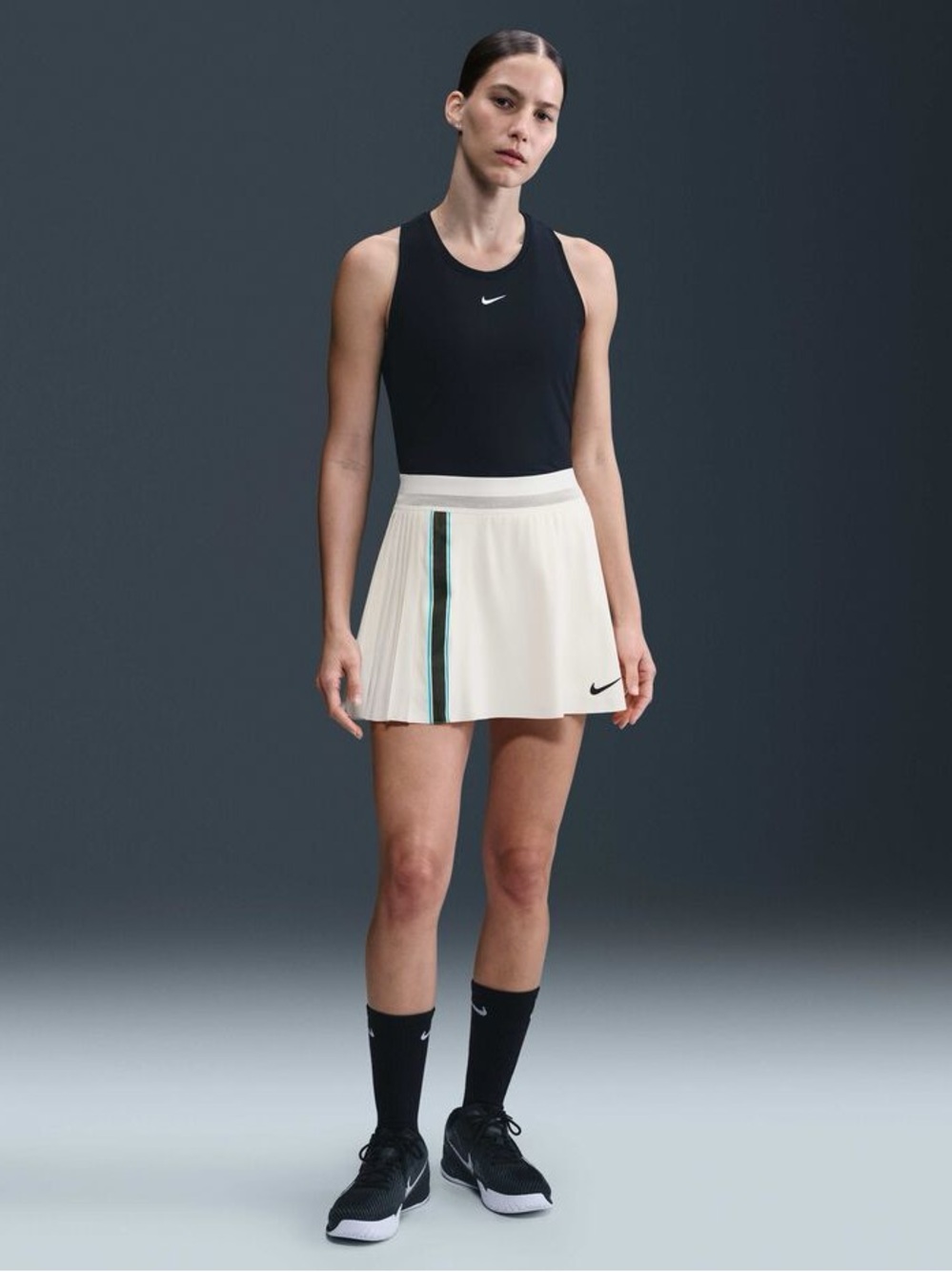 NikeCourt Slam Ace Tennis Skirt Women’s sz Large Ivory Skort FZ6766-110 New Rare
